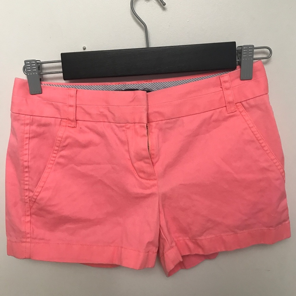 J. Crew 3" Neon Pink Chino Shorts